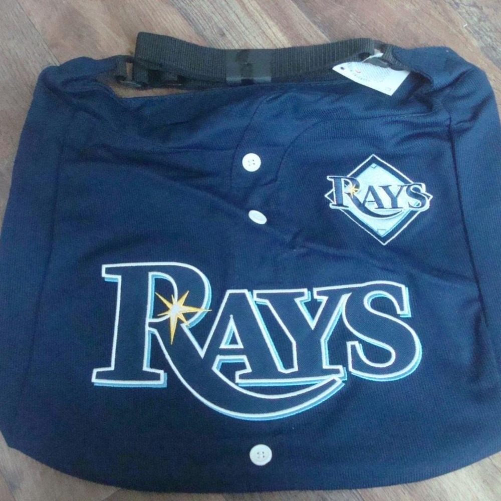 TAMPA BAY RAYS JERSEY 12X15 BAG PURSE VINTAGE ZIPPER‎ L4